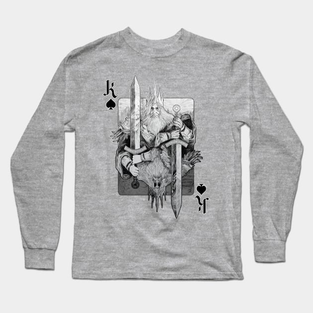 Gwyn, King of Spades Long Sleeve T-Shirt by andrerb